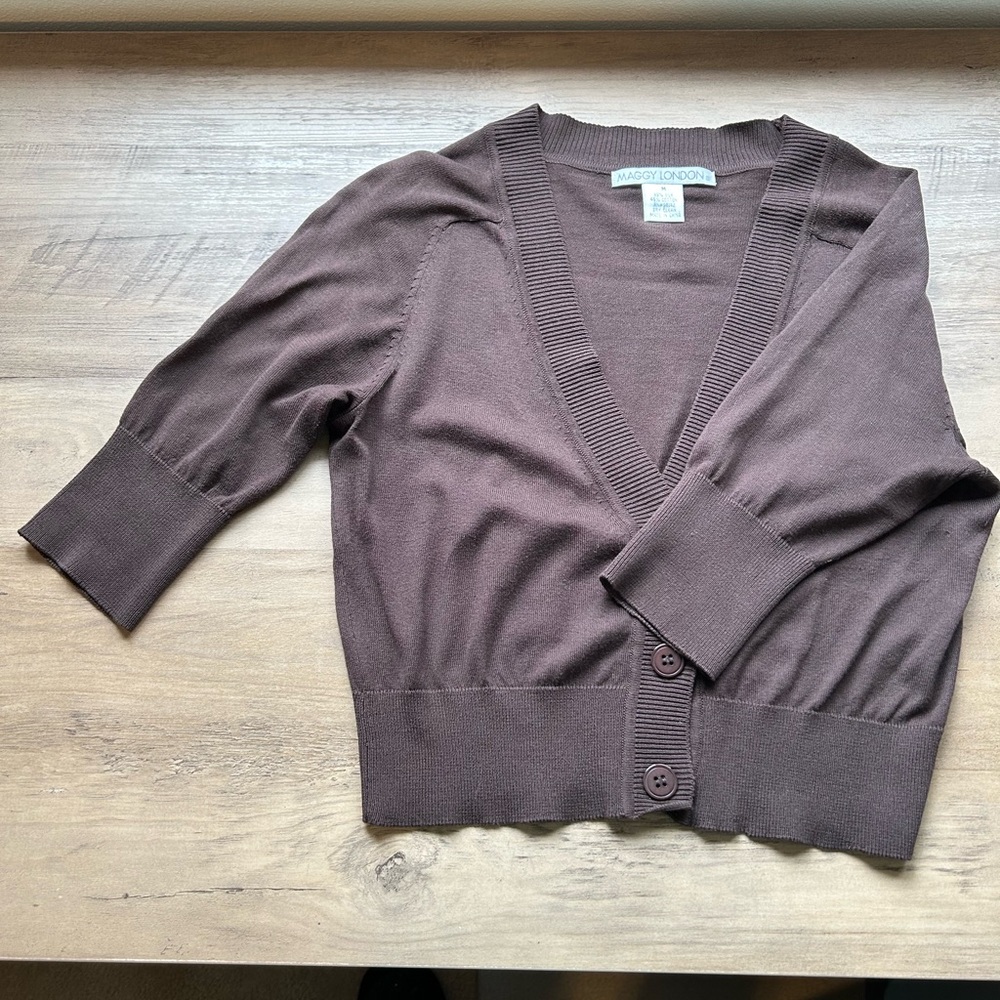 Women's Brown Cardigan Sweater